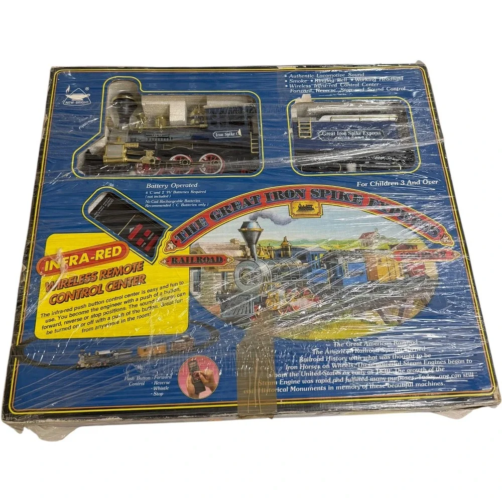 New Bright Great Iron Spike Express Train Set 3172 Wireless‎ Remote Vintage